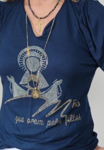 BLUSA BRILHO BUFANTE MANGA 3/4