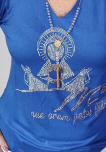 BLUSA BRILHO MANGA 3/4