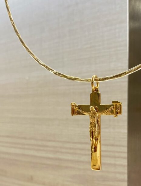 COLAR ARO COM CRUZ DE LA SALETTE - Imagem 2