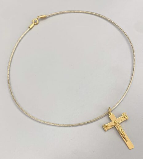 COLAR ARO COM CRUZ DE LA SALETTE - Imagem 3
