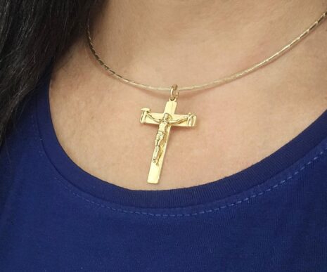 COLAR ARO COM CRUZ DE LA SALETTE - Imagem 5